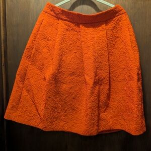 Ann Taylor Red Quilted A-Line Skirt With POCKETS! Holiday Ready 🎄❤️